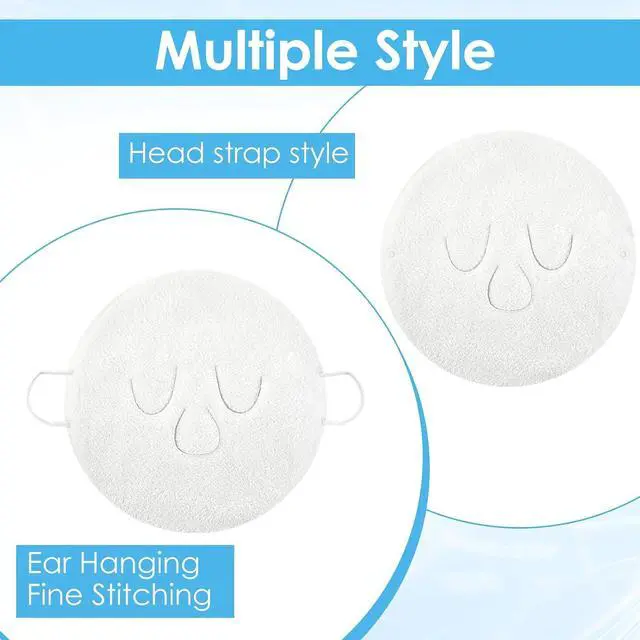 Alt view image 5 of 7 - 2 Pcs Face Masks Spa,Steam Mask,Face Towels Reusable Hot Compress Warm Compress for Faces Facial Steamer Towel for Hot Cold Skin Care Faces Steamer Beauty Facial Towel for Home Beauty Salon Women