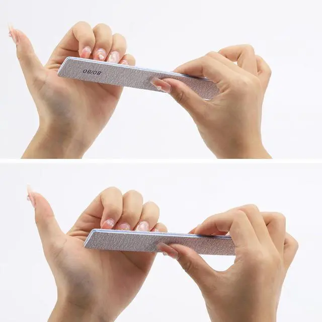 Alt view image 5 of 6 - 15 Count 80/80 Grit Nail Files for Acrylic Nails, Reusable Buffering Files Double Sided Emery Boards for Nails