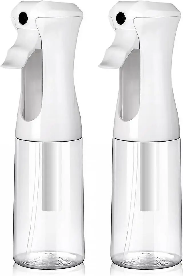 Main image of VIGOR PATH Continuous Spray Bottle for Hair Fine Mist Mister for Hairstyling, Cleaning, Plants, Pets, Barbers, Salons, and Essential Oil Applications (200ml/6.7 oz) Clear 2 Pack