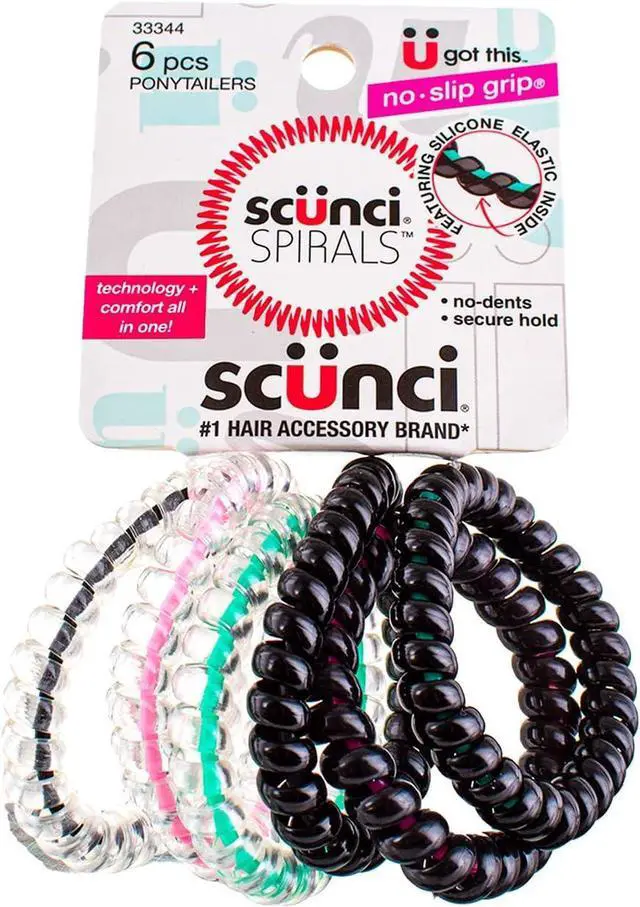 Main image of Scunci Spiral Ponytailers with NS Inner Core, 6CT (Pack of 2)2