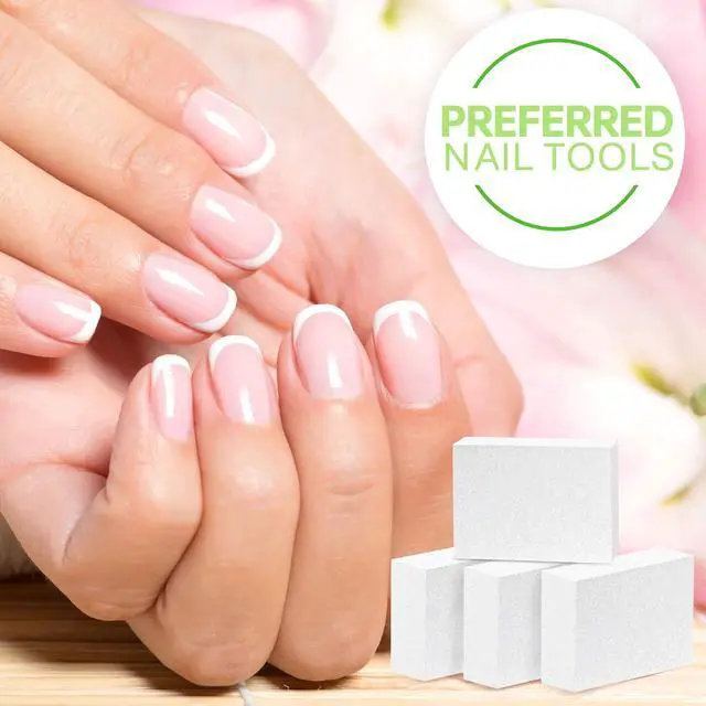 Alt view image 7 of 7 - Maryton Mini Nail Buffer Blocks - 100/120 Grit for Acrylic Nails, 50 Count | Professional Salon White Buffers, Buff Nails Prior to Application of Gel Polish, Acrylic, Manicure