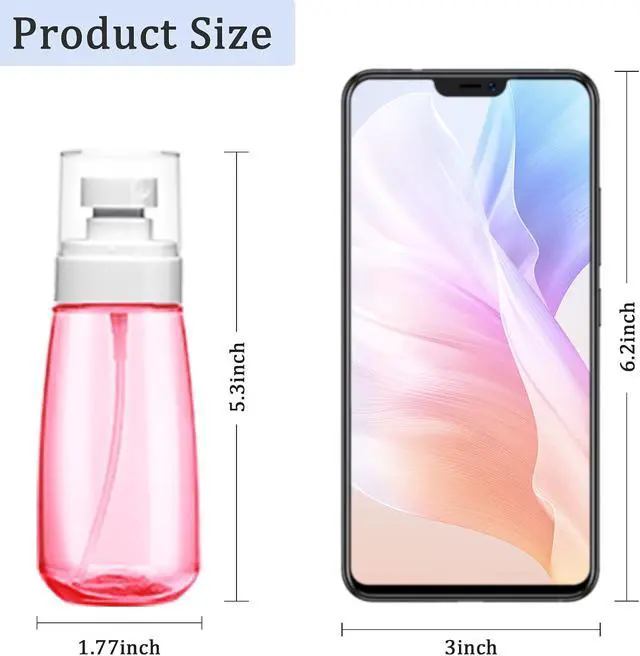 Alt view image 2 of 7 - Cosywell Travel Spray Bottle TSA Approved 3.4oz Fine Mist Spray Bottles | 3 PCS Empty Cosmetic Travel Containers, Plastic Hair Spray Bottle, Sprayer for Perfume, Skincare, Makeup Lotion (3color)