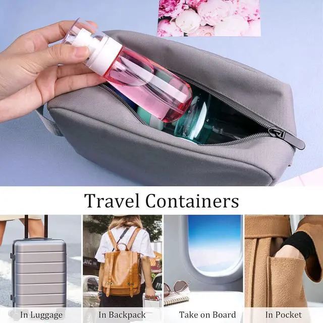 Alt view image 7 of 7 - Cosywell Travel Spray Bottle TSA Approved 3.4oz Fine Mist Spray Bottles | 3 PCS Empty Cosmetic Travel Containers, Plastic Hair Spray Bottle, Sprayer for Perfume, Skincare, Makeup Lotion (3color)
