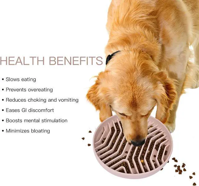 Alt view image 4 of 7 - Silicone Slow Feeder Dog Bowls, Puzzle Design with Suction Cups (Pink) | Ideal for Large & Small Pets, anti-choking structure, non-slip, dishwasher microwave safe, relieves pet boredom and anxiety