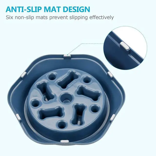 Alt view image 4 of 7 - UPSKY Slow Feeder Dog Bowl Anti-Chocking Slower Feeding Pet Puzzle Bowls | Interactive Bloat Stop Dog Food Dishes, Non-Slide Dogs Lick Treat for Small Medium, Slow-Eating Maze Design, Easy to Clean