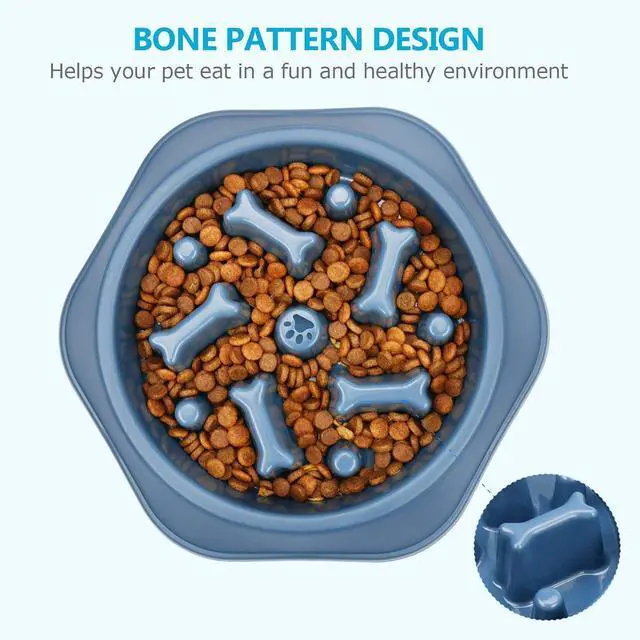 Alt view image 3 of 7 - UPSKY Slow Feeder Dog Bowl Anti-Chocking Slower Feeding Pet Puzzle Bowls | Interactive Bloat Stop Dog Food Dishes, Non-Slide Dogs Lick Treat for Small Medium, Slow-Eating Maze Design, Easy to Clean