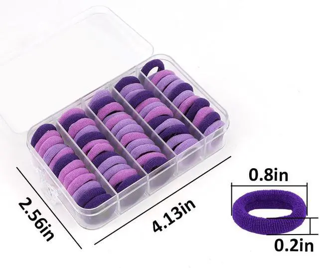Alt view image 4 of 7 - Bulk Hair Ties One Set Hair Scrunchies for Women Girls Elastics Ponytail Holder Bobbles Soft Scrunchies for Women Hair Bands Hair Ties Purple, 1 Pack