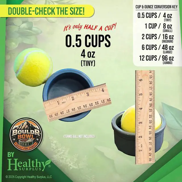 Alt view image 2 of 7 - Pet Crock Bowl Thick Durable Plastic Non-Tip Food & Water Dish for Small Dogs, Cats, Birds, Lizards & Other Small Animals Indoor/Outdoor Chew Resistant, Easy Clean (Beige, .5 Cup (4oz))