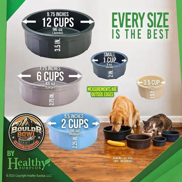 Alt view image 4 of 7 - Pet Crock Bowl Thick Durable Plastic Non-Tip Food & Water Dish for Small Dogs, Cats, Birds, Lizards & Other Small Animals Indoor/Outdoor Chew Resistant, Easy Clean (Beige, .5 Cup (4oz))