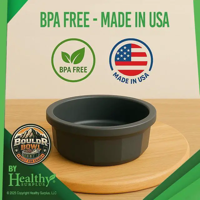 Alt view image 7 of 7 - Pet Crock Bowl Thick Durable Plastic Non-Tip Food & Water Dish for Small Dogs, Cats, Birds, Lizards & Other Small Animals Indoor/Outdoor Chew Resistant, Easy Clean (Beige, .5 Cup (4oz))