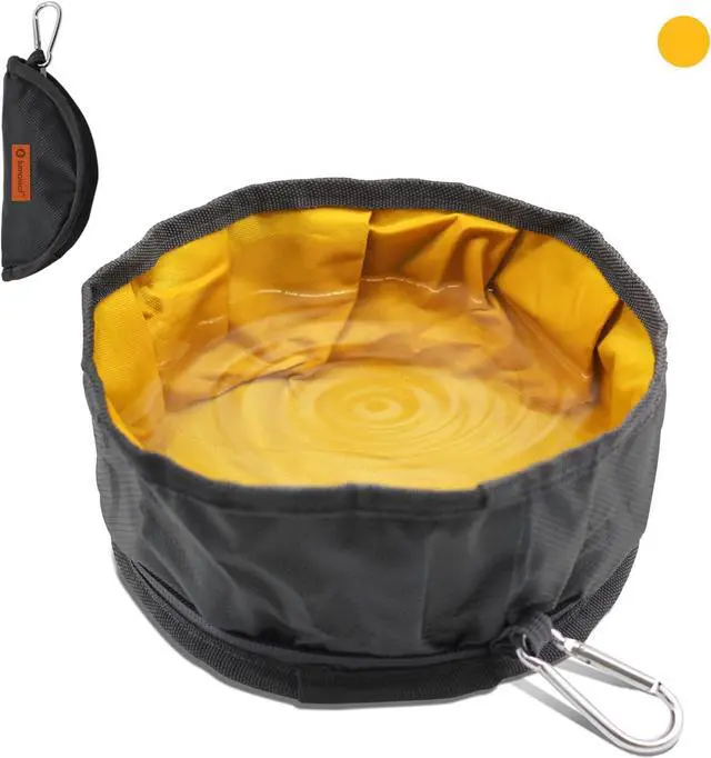 Main image of LumoLeaf Collapsible Dog Travel Bowl, 8 Cups Large Lightweight Foldable Bowl, Water and Food Bowls for Pets Dogs Cats with Zipper
