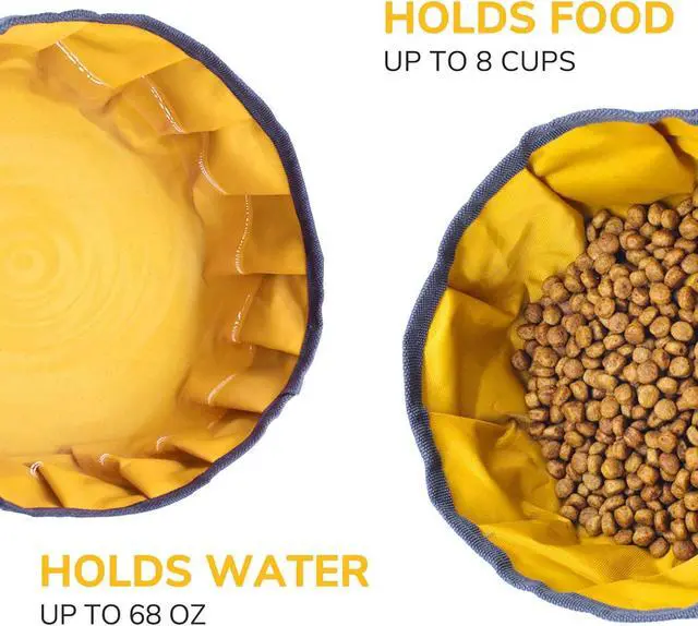 Alt view image 3 of 7 - LumoLeaf Collapsible Dog Travel Bowl, 8 Cups Large Lightweight Foldable Bowl, Water and Food Bowls for Pets Dogs Cats with Zipper