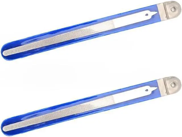 Alt view image 3 of 7 - 2PC Diamond Dust Nail File - Stainless Steel Nail Dresser with Non Slip Professional Double Sided for Natural Nails- 9 Inch