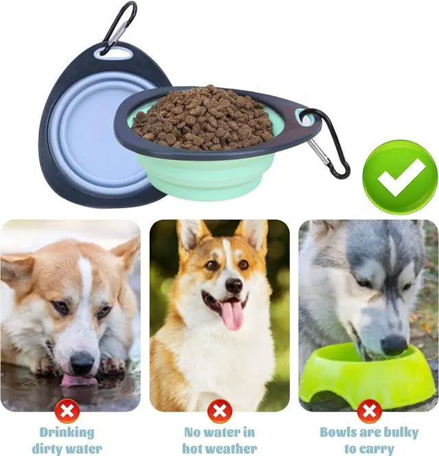 Alt view image 2 of 7 - Collapsible Dog Bowls,Portable Dog Water Bowl,Travel Dog Bowls