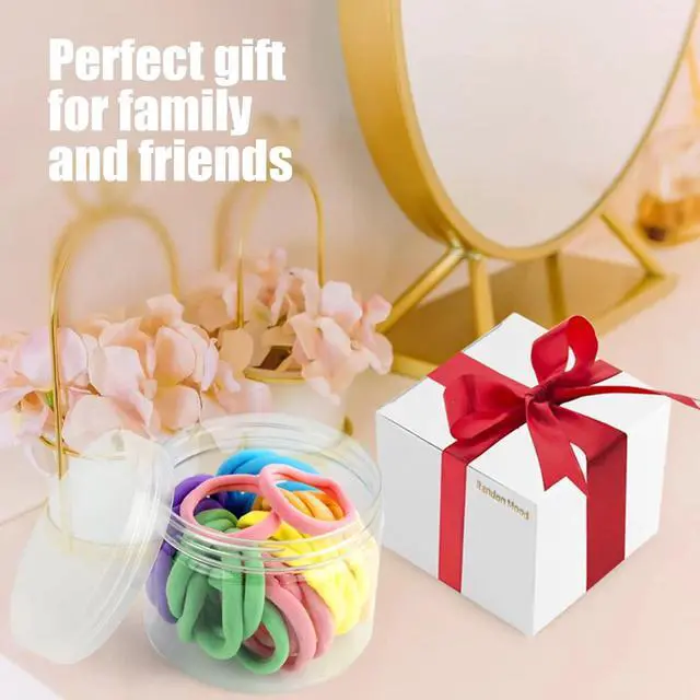 Alt view image 7 of 7 - 48PCS Seamless Hair Ties Macaron Rainbow Colorful High Elastic Ponytail Holders Hair Bands for Women Girls Teens Children Thick Hair Thin Hair Braided Accessories No Damage Stretchy Gift for Her