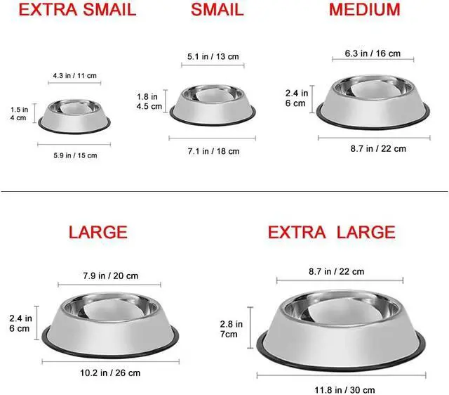 Alt view image 6 of 7 - Stainless Steel Dog Bowls, 2.2 Cup Cat Bowl with Rubber Base for Cats, Puppy
