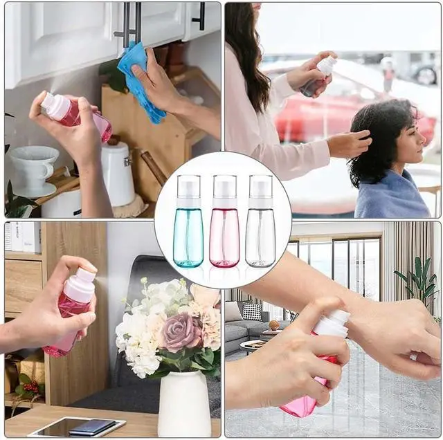 Alt view image 6 of 7 - Cosywell Travel Spray Bottle TSA Approved 3.4oz Fine Mist Spray Bottles | 3 PCS Empty Cosmetic Travel Containers, Plastic Hair Spray Bottle, Sprayer for Perfume, Skincare, Makeup Lotion (3color)