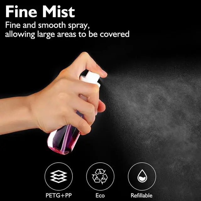 Alt view image 3 of 7 - Aeibxiy Small Spray Bottle Travel Size 1.35oz 40ML, Fine Mist Plastic Spray Bottles, Refillable Empty Spray Bottle for Toners, Perfume, Face& Hair Spray