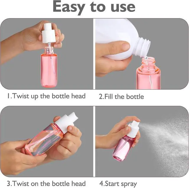 Alt view image 4 of 7 - Aeibxiy Small Spray Bottle Travel Size 1.35oz 40ML, Fine Mist Plastic Spray Bottles, Refillable Empty Spray Bottle for Toners, Perfume, Face& Hair Spray