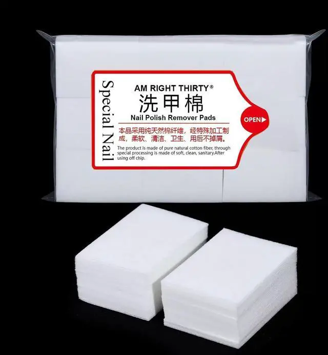 Main image of Lint Free Nail Cotton Pads -540 PCS Non-Woven Fabric Nail Cleaning Pads,Polish Removers Cotton Pads Eyelash Extension Glue Cleaning Wipes,WipesNail Art (White-A)