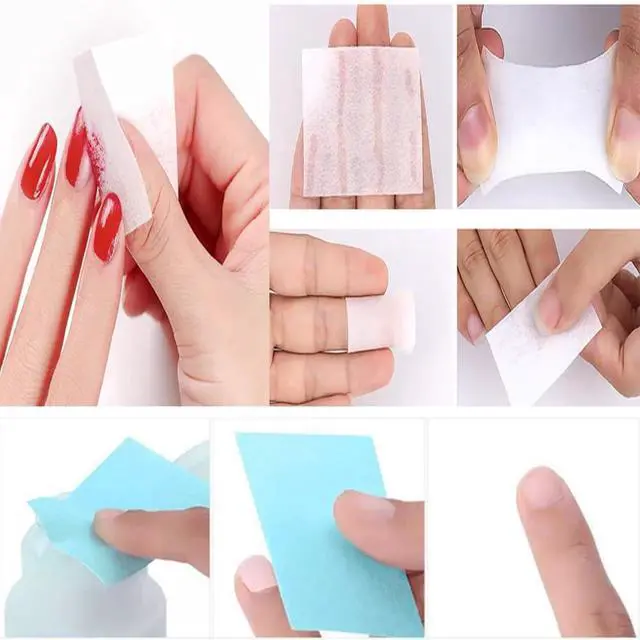 Alt view image 4 of 7 - Lint Free Nail Cotton Pads -540 PCS Non-Woven Fabric Nail Cleaning Pads,Polish Removers Cotton Pads Eyelash Extension Glue Cleaning Wipes,WipesNail Art (White-A)