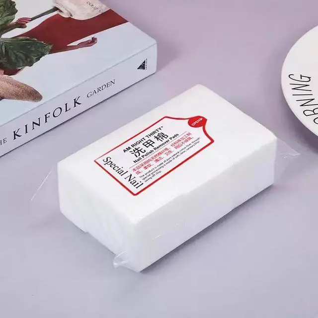 Alt view image 6 of 7 - Lint Free Nail Cotton Pads -540 PCS Non-Woven Fabric Nail Cleaning Pads,Polish Removers Cotton Pads Eyelash Extension Glue Cleaning Wipes,WipesNail Art (White-A)