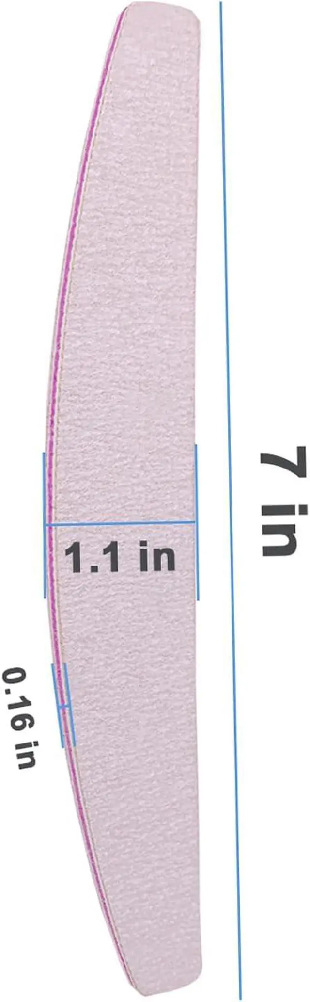 Alt view image 6 of 7 - Nail Files (25 Pcs), 100/180 Grit Nail File Emery Board Bulk for Acrylic Nails and Natural Nails, Limas para Unas Acrilicas Profesional Pack Filers for Gel Nail Double Sided Manicure Curved Gray
