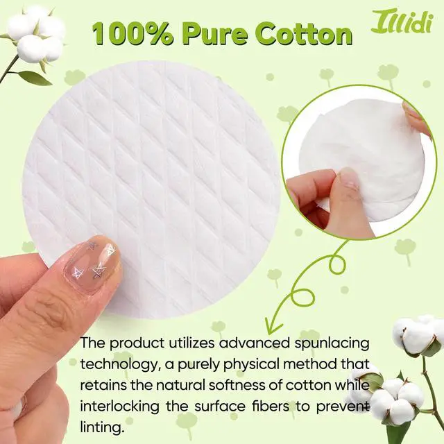 Alt view image 6 of 7 - Extra Large Cotton Rounds, 3.15 inches Diameter,(120 Count),100% Pure Cotton Pads, Soft and Lint-Free for Makeup Removal and Face Cleansing