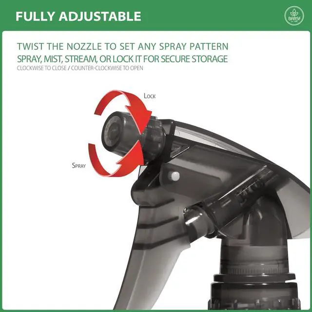 Alt view image 2 of 4 - Bar5F Plastic Spray Bottle, 12 oz, 2 Count | Leak Proof, Empty, Trigger Handle, Adjustable Fine to Stream Output, Refillable