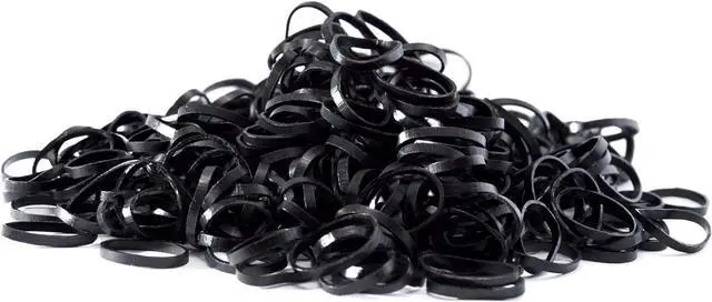 Alt view image 2 of 5 - Youxuan 1000-Pack Elastic Hair Ties Non-slip Rubber Hair Bands for Girls, Black