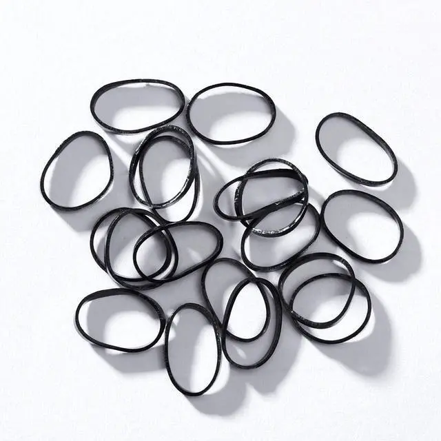Alt view image 3 of 5 - Youxuan 1000-Pack Elastic Hair Ties Non-slip Rubber Hair Bands for Girls, Black