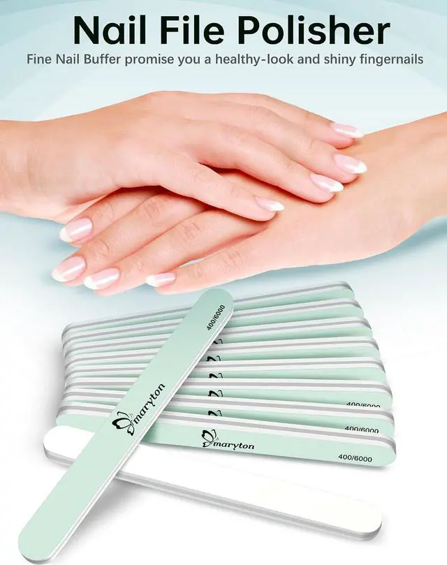 Alt view image 7 of 7 - Maryton Nail Buffer 10PCS - Salon Shine for Natural Nails, 400 6000 Grit | Dual Sided Shine Kit, 7-Day Shine Lasts, Smooth and Buff to Glossy without Polish, Reusable, Manicure & Pedicure
