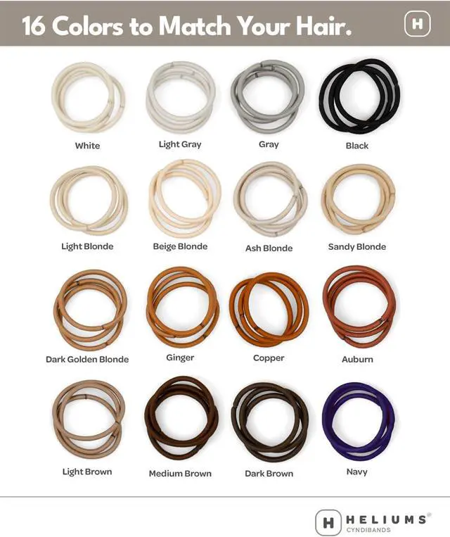 Alt view image 4 of 7 - Cyndibands Elastic Hair Ties Light Brown - No Damage 4mm Ponytail Holders for Women & Kids, 24-Pack Hair Elastics in Neutral Colors