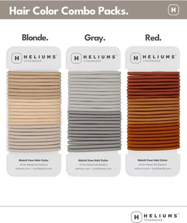 Alt view image 5 of 7 - Cyndibands Elastic Hair Ties Light Brown - No Damage 4mm Ponytail Holders for Women & Kids, 24-Pack Hair Elastics in Neutral Colors