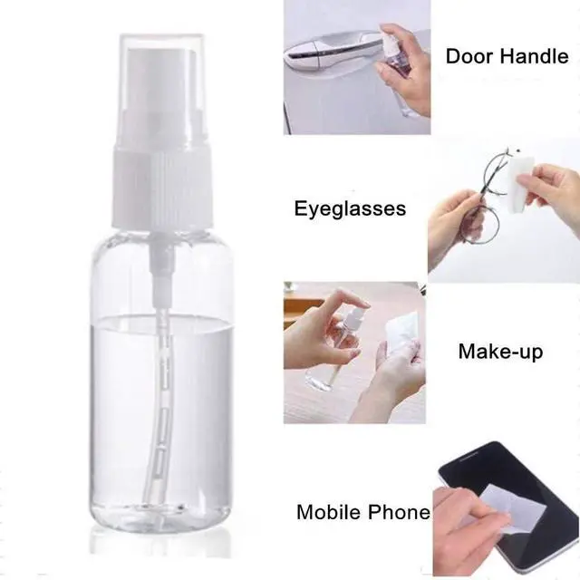 Alt view image 6 of 7 - SINIDE Spray Bottles 30 ml/1 oz, 4 Pack Clear Empty Fine Mist Plastic Mini Travel Bottle Set, Portable Refillable Makeup Sprayer Containers for Perfume, Liquids, Aromatherapy, Small Size
