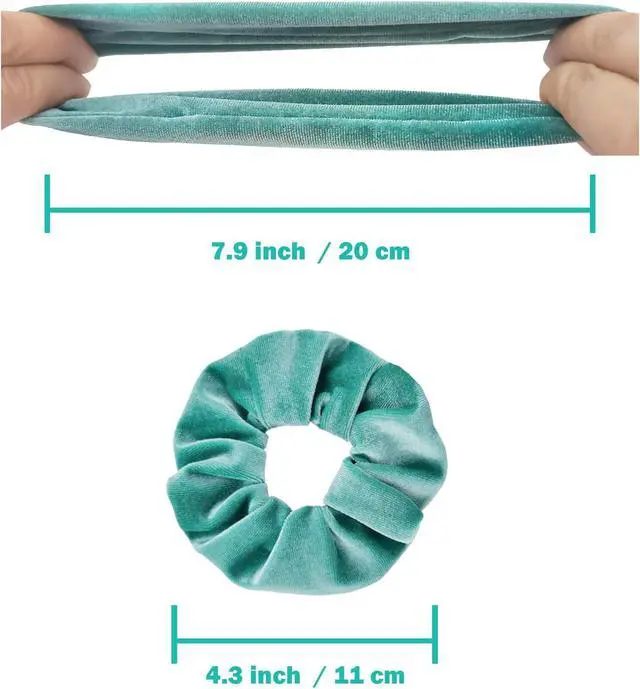 Alt view image 3 of 7 - IVARYSS Scrunchies for Girls, 12 Pcs Velvet Scrunchies for Hair, Soft Ponytail Holder, Cute Colors Elastic Hair Bands for Teens and Women