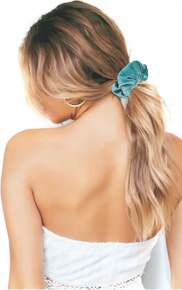Alt view image 6 of 7 - IVARYSS Scrunchies for Girls, 12 Pcs Velvet Scrunchies for Hair, Soft Ponytail Holder, Cute Colors Elastic Hair Bands for Teens and Women