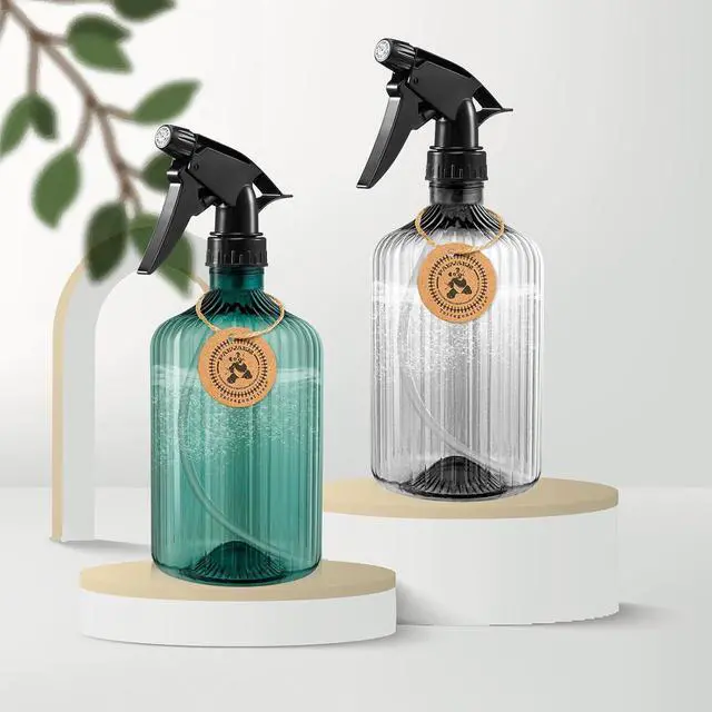 Alt view image 6 of 7 - 2 Pcs Spray Bottles, 18 oz Empty Water Spray Bottles, Plastic Reusable Adjustable Mist Sprayer Squirt Bottles Containers Refillable for Cleaning Solutions, Gardening, Plants