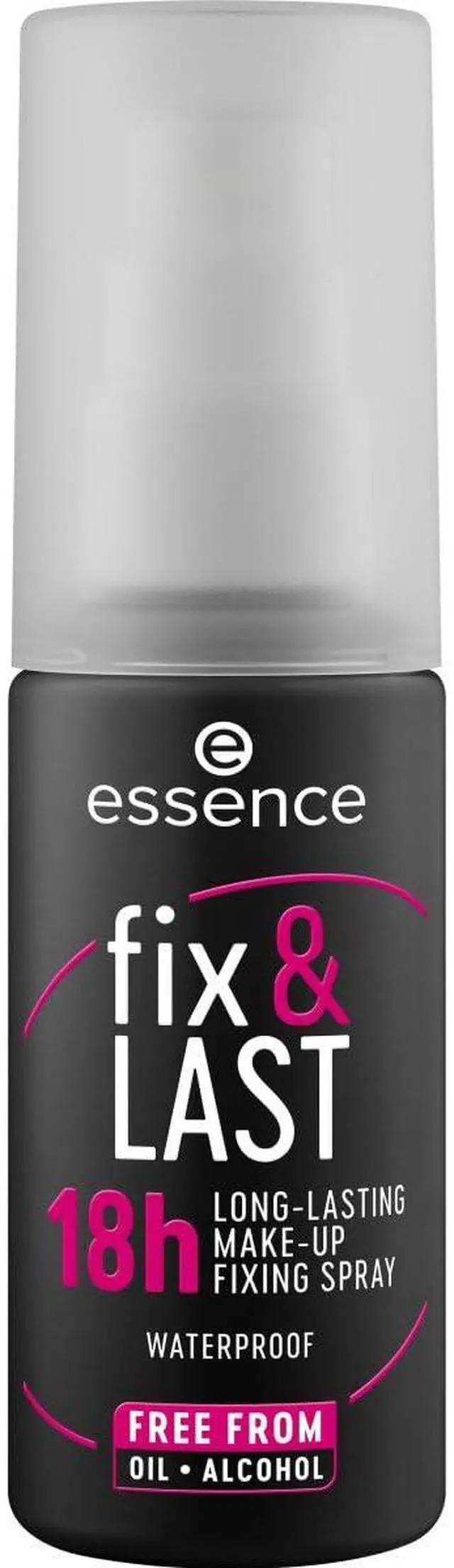 Main image of essence Fix & Last 18H Long-Lasting Makeup Fixing Spray, Waterproof | Keeps Makeup Flawless 18 Hours, Lightweight Non-Sticky Mist, Smudge Proof, Vegan & Cruelty Free, Paraben-Free, Fragrance-Free