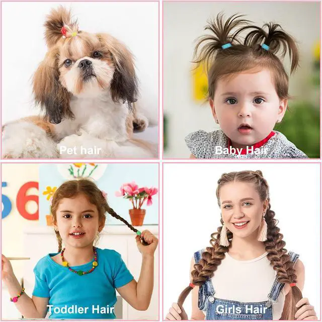 Alt view image 7 of 7 - 2000 Pcs Elastic Hair Rubber Bands for Girls, 24 Colors Small Girl Hair Ties Baby Hair Ties Elastic Rubber Bands with Hair Loop Styling Tool Hair Accessories for Toddler Baby Girl Hair