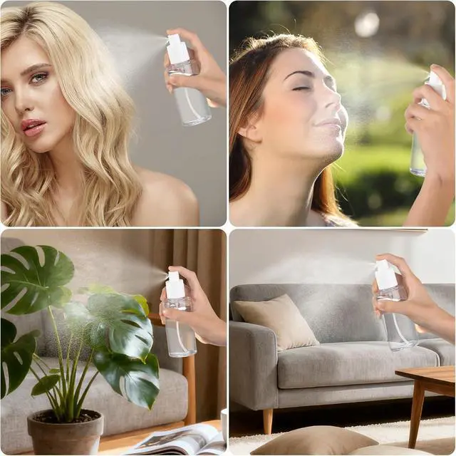 Alt view image 6 of 7 - Boenoea Small Spray Bottle,Travel Spray Bottles Plastic Portable Refillable Empty Bottles for Outgoing - Leak Proof - Clear