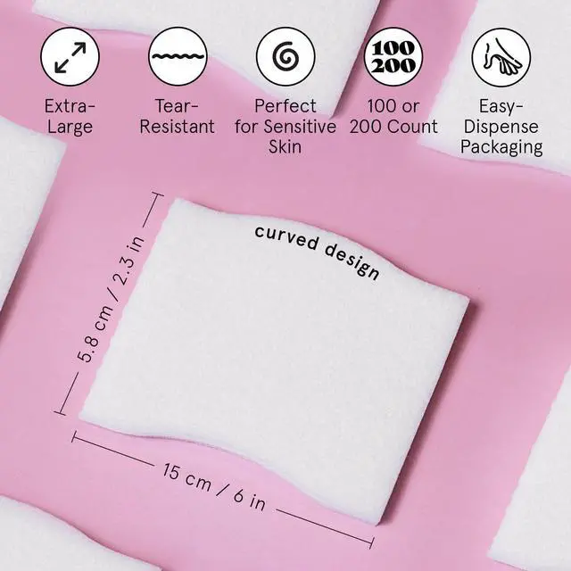 Alt view image 6 of 7 - grace & stella Face Pads for Toner, Essence, and DIY Mask (100 Count) | Soft, Lint-Free Makeup Remover Pads - Durable Facial Pad for Skincare - Vegan, Cruelty-Free