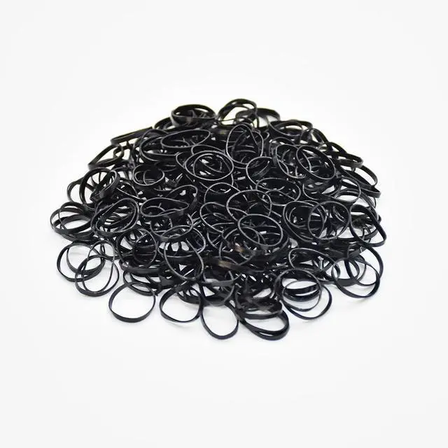 Alt view image 4 of 5 - Black Hair Ties Elastic Hair Bands,400pcs Mini Hair Rubber Bands Soft Hair Elastics Ties for Kids Girls