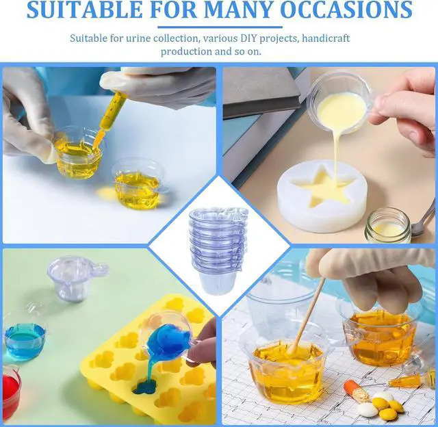 Alt view image 7 of 7 - 140 Pack 40 ml Disposable Resin Mixing Cups with Spouts, Clear Plastic | Multipurpose Dispensing Cup, Clear Cups, Disposable Measuring Cups, For Mixing Paint, Jewelry Making, Art Crafts, DIY