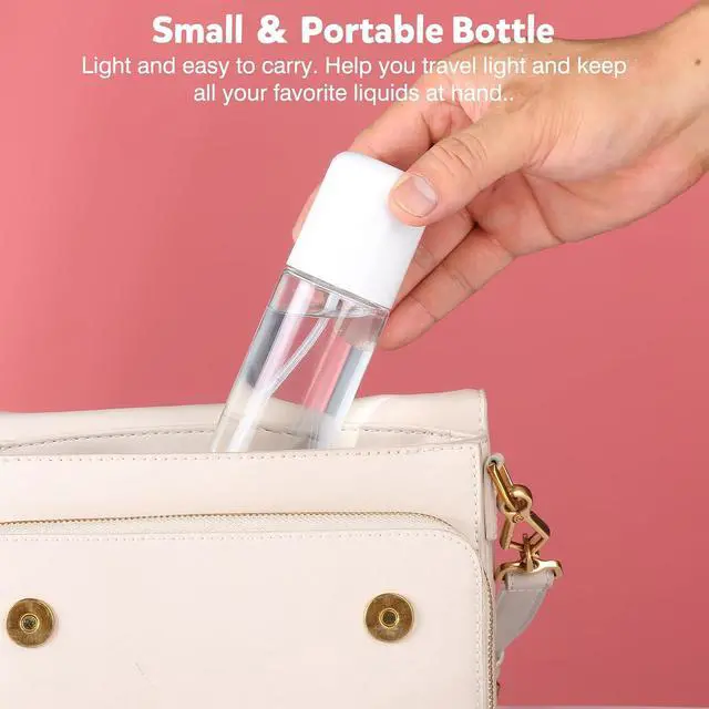 Alt view image 5 of 7 - Bynccea Small Spray Bottle Travel Size 3.4oz/100ml Plastic Mini Bottle Set - Fine Mist Mini Empty Spray Bottles - Refillable Spray Bottles for Cleaning Solutions, Perfume, Liquid Cosmetics