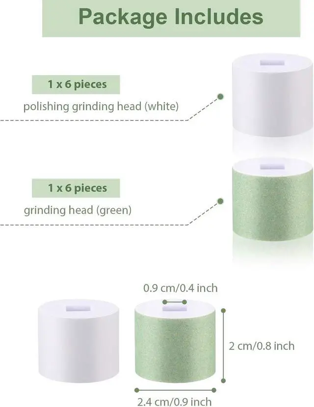 Alt view image 2 of 5 - 12 Pieces Nail Buffer Refills Tool for Electric Nail Polisher | Replacement Rollers, Filing Buffing Shining, Fits Most Electric Manicure Pedicure Tools, 12 Pack Refill