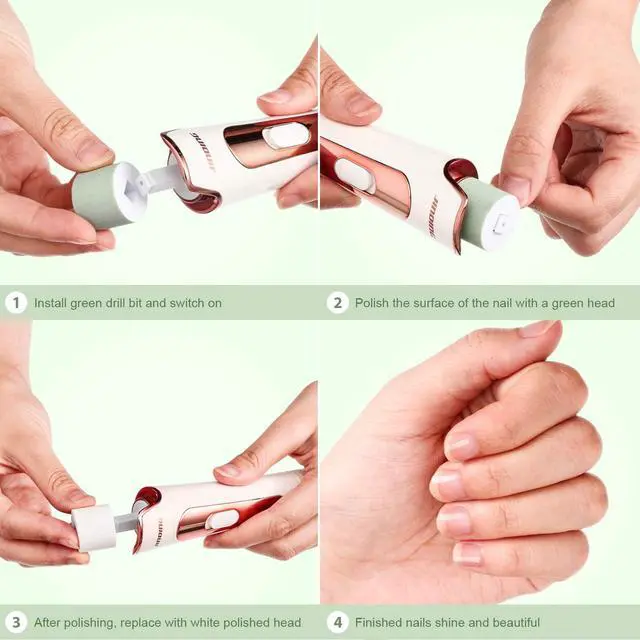 Alt view image 5 of 5 - 12 Pieces Nail Buffer Refills Tool for Electric Nail Polisher | Replacement Rollers, Filing Buffing Shining, Fits Most Electric Manicure Pedicure Tools, 12 Pack Refill