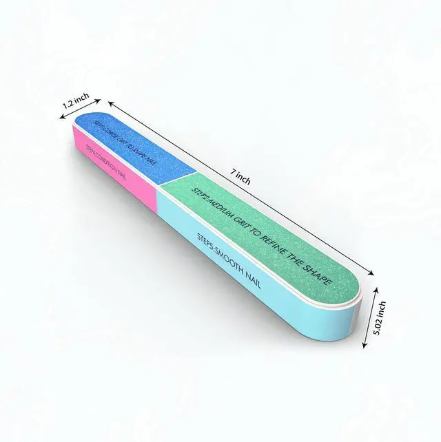Alt view image 2 of 7 - 7 Way Nail Buffer Block for Natural Nails Shine Smoother Upgraded Buffing Block Seven Steps Polisher Fingernail Files Buffer 150/320/600/1200/4000 Grit for Shinning Buff Nails
