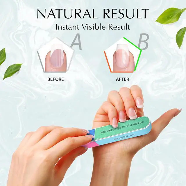 Alt view image 4 of 7 - 7 Way Nail Buffer Block for Natural Nails Shine Smoother Upgraded Buffing Block Seven Steps Polisher Fingernail Files Buffer 150/320/600/1200/4000 Grit for Shinning Buff Nails
