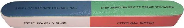 Alt view image 7 of 7 - 7 Way Nail Buffer Block for Natural Nails Shine Smoother Upgraded Buffing Block Seven Steps Polisher Fingernail Files Buffer 150/320/600/1200/4000 Grit for Shinning Buff Nails